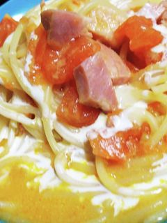 トマトクリームスープパスタ-レシピのメイン写真