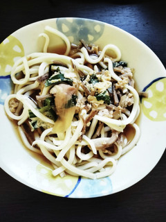 ニラ玉親子ぶっかけうどん-レシピのメイン写真