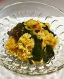 生きくらげ、花びら茸、おかわかめのマリネ