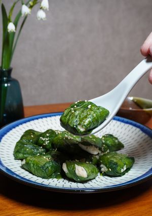 くるくる巻くだけ、春菊しゅうまい-レシピのメイン写真