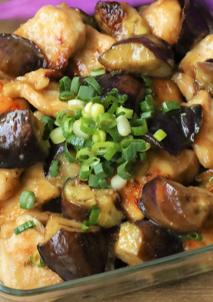 なすと鶏むね肉のぷるぷる旨塩こうじ炒め-レシピのメイン写真