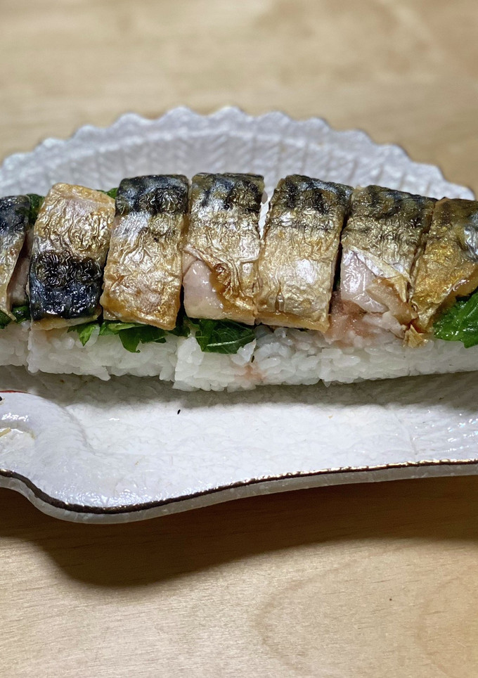 すのこ不要！鯖とたらこの押し寿司！-レシピのメイン写真