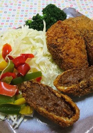 ベビポタポテトフレ—クでカレーコロッケ-レシピのメイン写真