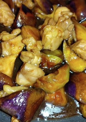 茄子と鶏のこっくり煮炒め-レシピのメイン写真