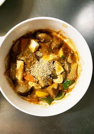 肉無豆腐洋風きな粉オイトマト味野菜炒め-レシピのメイン写真