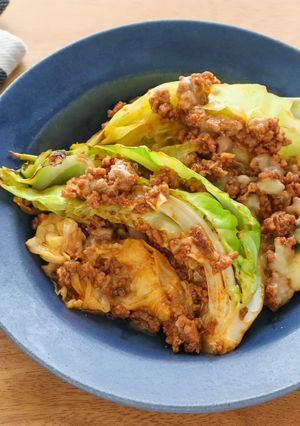 美味しすぎ♡キャベツのミートチーズ焼き-レシピのメイン写真