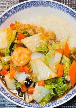 中華　　　　　　　　　　　海鮮中華丼-レシピのメイン写真