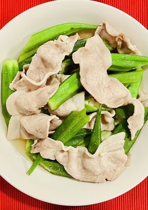 オクラと豚肉のあっさり煮-レシピのメイン写真