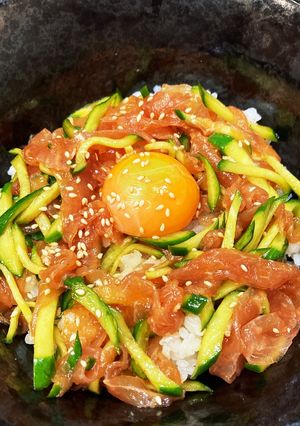 生ハムユッケ丼-レシピのメイン写真