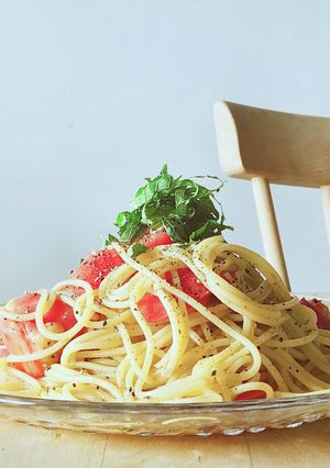 大量消費☆大葉トマトだけ冷製カッペリーニ-レシピのメイン写真