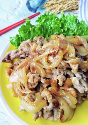 ワンパンジューシー☆塩麹豚こま玉ねぎ-レシピのメイン写真