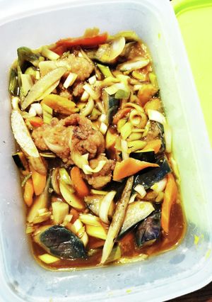 鶏唐揚げと夏野菜の甘酢マリネ漬け-レシピのメイン写真