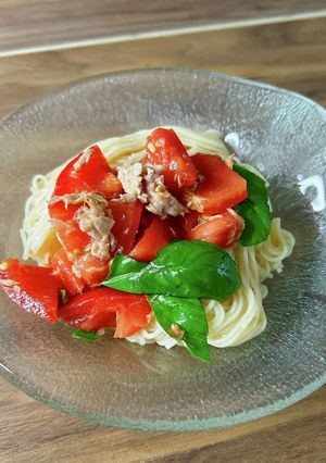 夏和風イタリアン!ツナトマ素麺-レシピのメイン写真