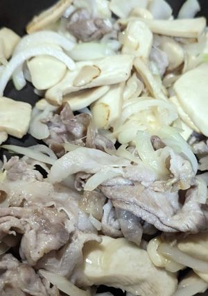 エリンギと豚肩ロースの炒め-レシピのメイン写真