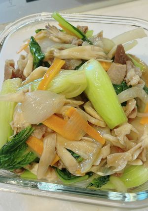 豚肉とチンゲン菜のオイスターソース炒め-レシピのメイン写真
