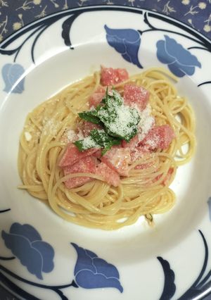 スイカとミントの冷製スパゲッティ-レシピのメイン写真