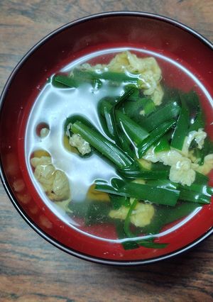 我が家の　ニラ玉スープ（旧バージョン）-レシピのメイン写真