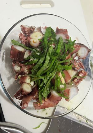 夏バテ防止、タコと大葉のカルパッチョ風-レシピのメイン写真