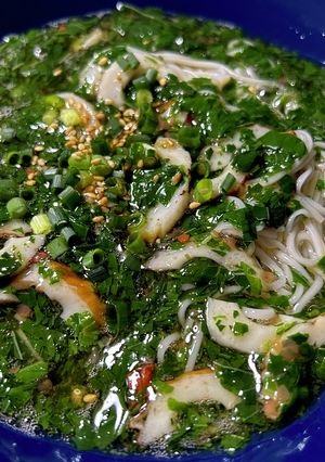 モロヘイヤと梅のお素麺-レシピのメイン写真