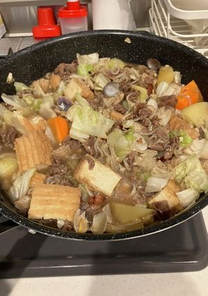 アサリ入りのすき焼きでーす-レシピのメイン写真