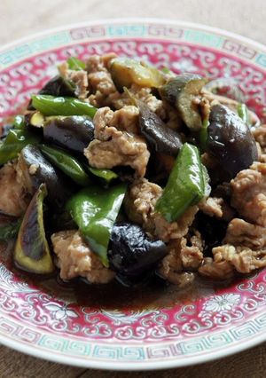 レンジで！豚肉とナスとピーマンの中華蒸し-レシピのメイン写真