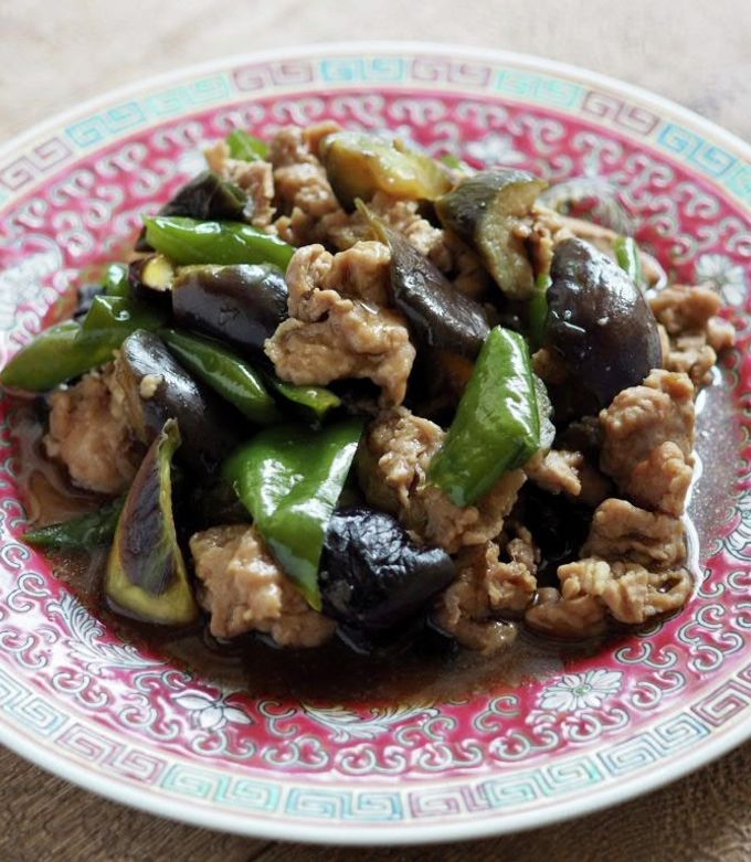 レンジで！豚肉とナスとピーマンの中華蒸し-レシピのメイン写真