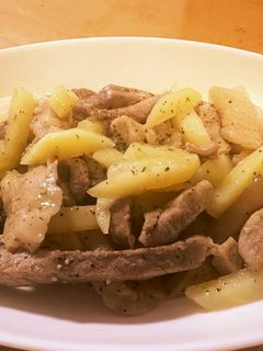ロピアの肉使用 アヒージョ風炒め-レシピのメイン写真