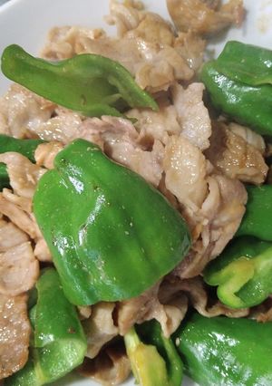 ピーマンと豚こま肉のゴマ油醤油炒め-レシピのメイン写真