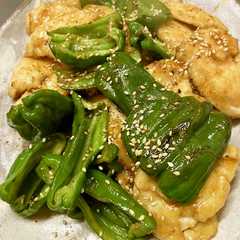 รูปของ ビーマン主役の鶏むね肉炒め