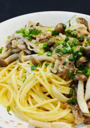 しめじと豚の簡単和風味噌パスタ-レシピのメイン写真