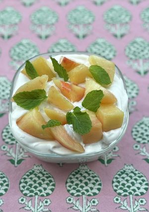 米粉で作る　桃のスコップケーキ-レシピのメイン写真