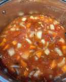 サバ缶トマト缶でミネストローネ