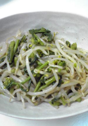 菜花ともやしの辛し和え-レシピのメイン写真