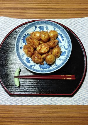 久原あま醤油·粗糖を使用のじゃがそぼろ-レシピのメイン写真