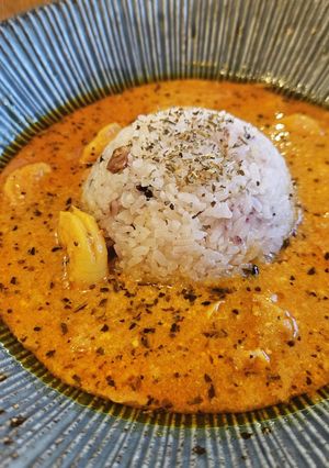 トマトとエビとカマンベールのカレー。-レシピのメイン写真