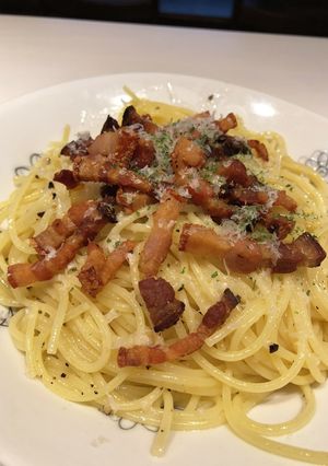 【簡単】パンチェッタ&チーズパスタ-レシピのメイン写真