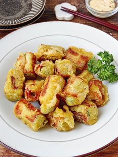 ☆簡単☆オクラちくわカレー天-レシピのメイン写真