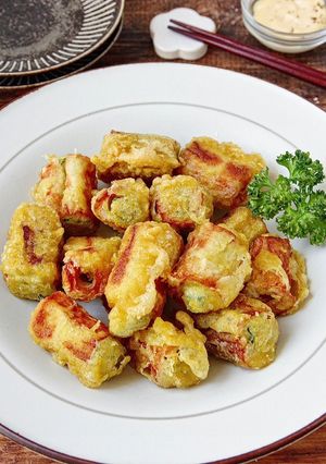 ☆簡単☆オクラちくわカレー天-レシピのメイン写真