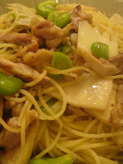 春の旬材:たけのことそら豆のパスタ-レシピのメイン写真