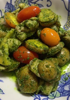 鶏肉とジャガイモのバジルソース炒め-レシピのメイン写真