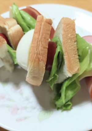 #夏休みのランチ　ゆで卵でサンドイッチ-レシピのメイン写真