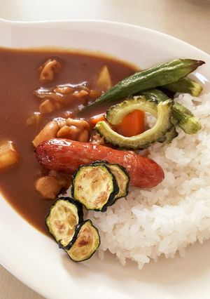 夏野菜カレー ノンフライヤー使用-レシピのメイン写真