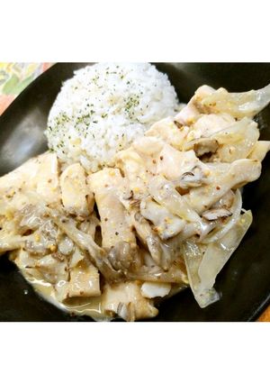 鶏肉のクリームソース＆バターライス★動画-レシピのメイン写真