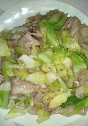 【食材２つ】とろみキャベツと豚肉塩味炒め-レシピのメイン写真