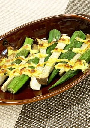 ベジ♪オクラとエリンギのマヨネーズ焼き-レシピのメイン写真