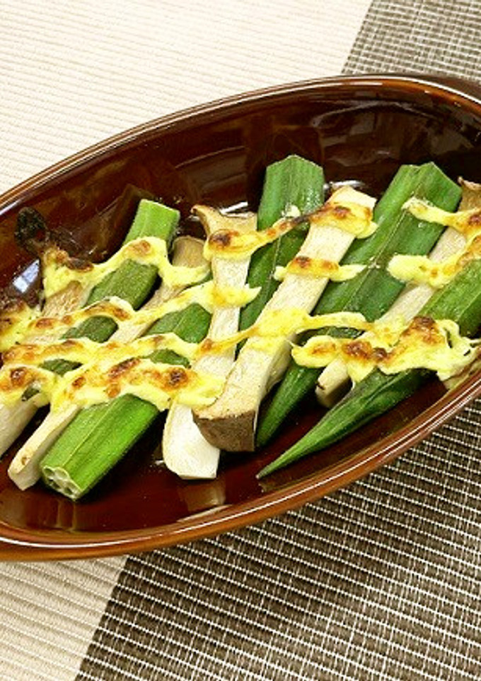 ベジ♪オクラとエリンギのマヨネーズ焼き-レシピのメイン写真