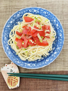 夏の冷やしうどん☆カラシとガリの中華風-レシピのメイン写真
