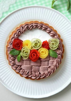 かごいっぱいのお花タルト-レシピのメイン写真