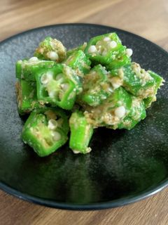 レンチンかんたん!オクラ胡麻和え-レシピのメイン写真