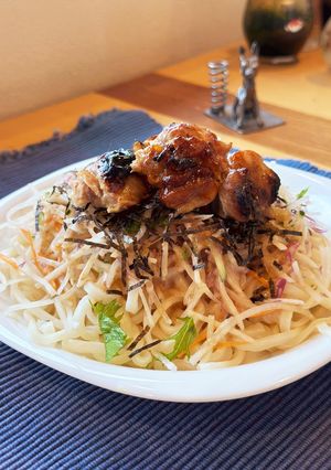 旦那が手を抜くサラダうどん-レシピのメイン写真
